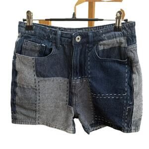 RomWe Size s Cotton‎ Blend Patchwork Short